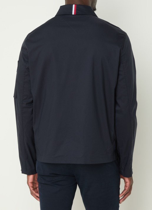Tommy Hilfiger Tech jack met ritszakken - achterkant 8 donkerblauw