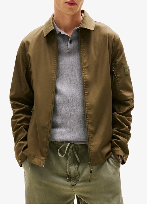 Tommy Hilfiger Tech jack met ritszakken - detail 3 mosgroen