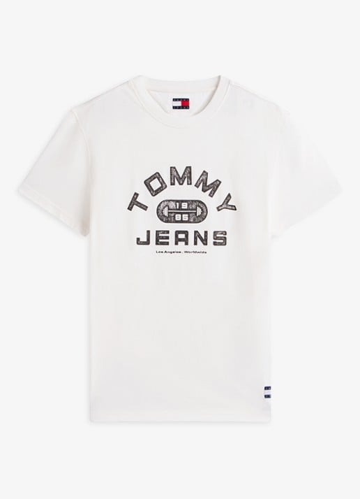 Tommy Hilfiger Top met knoopdetail - voorkant 4 wit