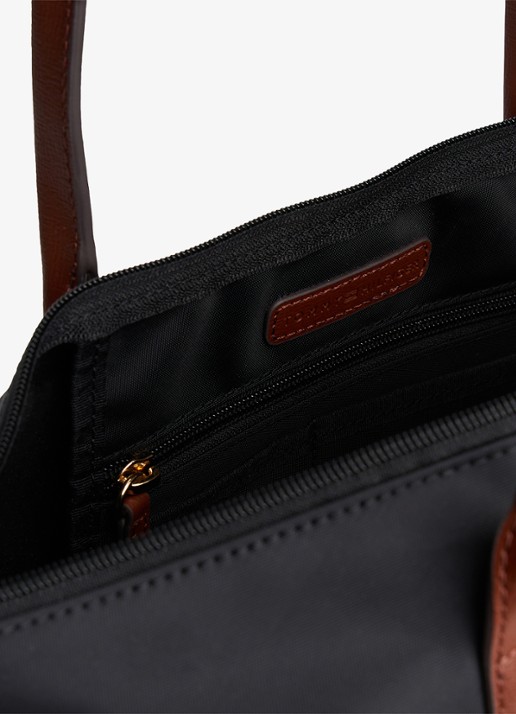Tommy Hilfiger Tote shopper met logo - detail black-bds / zwart