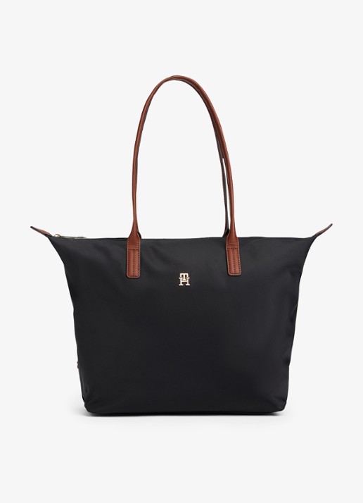 Tommy Hilfiger Tote shopper met logo - voorkant 4 black-bds / zwart