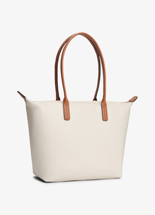 Tommy Hilfiger Tote shopper met logo - detail 3 soft cream-aeo / beige