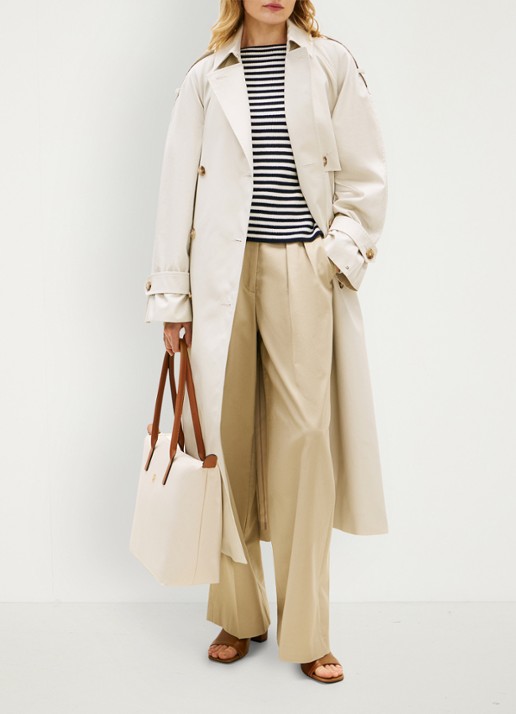 Tommy Hilfiger Tote shopper met logo - voorkant 2 soft cream-aeo / beige