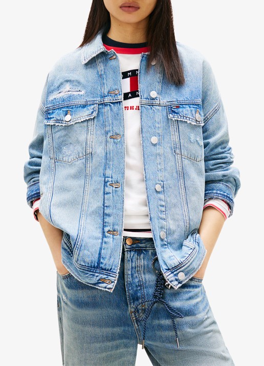 Tommy Hilfiger Trucker spijkerjas met steekzakken