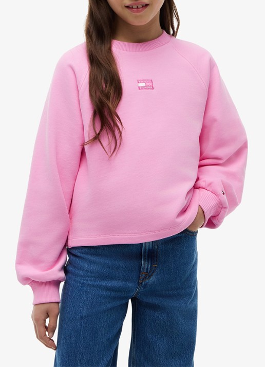 Tommy Hilfiger Trui met logoborduring - detail 3 roze