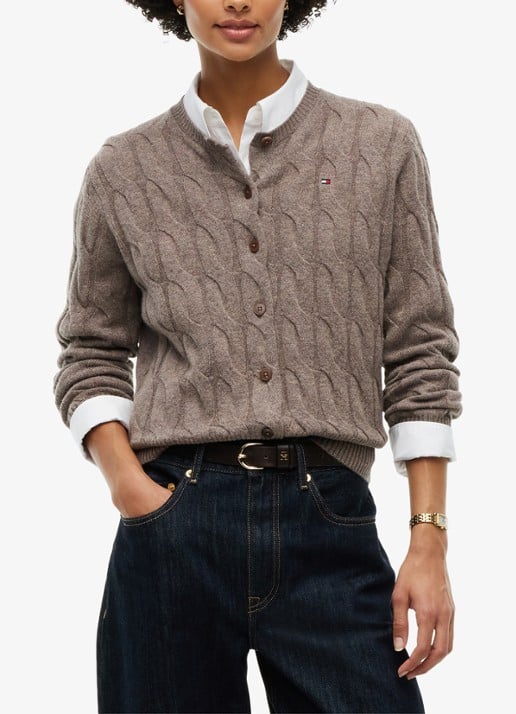 Tommy Hilfiger Vest van wol met logo