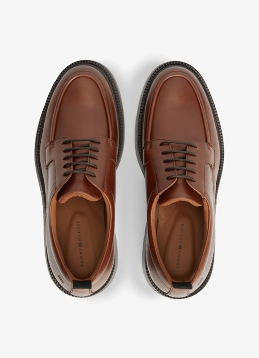 Tommy Hilfiger Veterschoen met logo - detail 5 lichtbruin