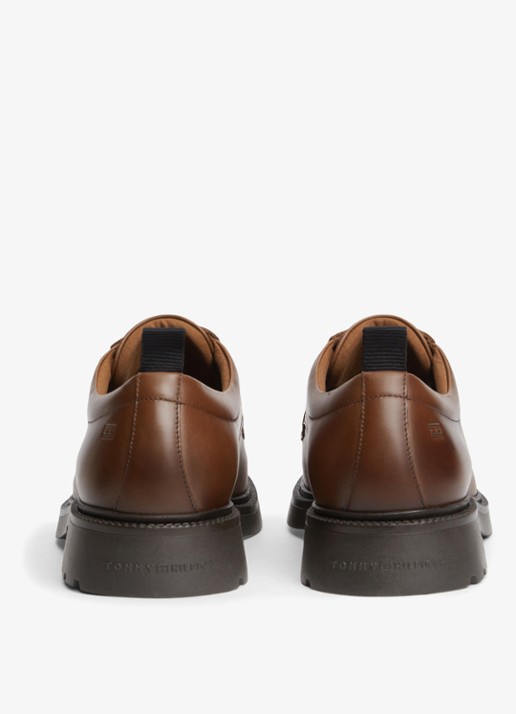 Tommy Hilfiger Veterschoen met logo - detail 6 lichtbruin