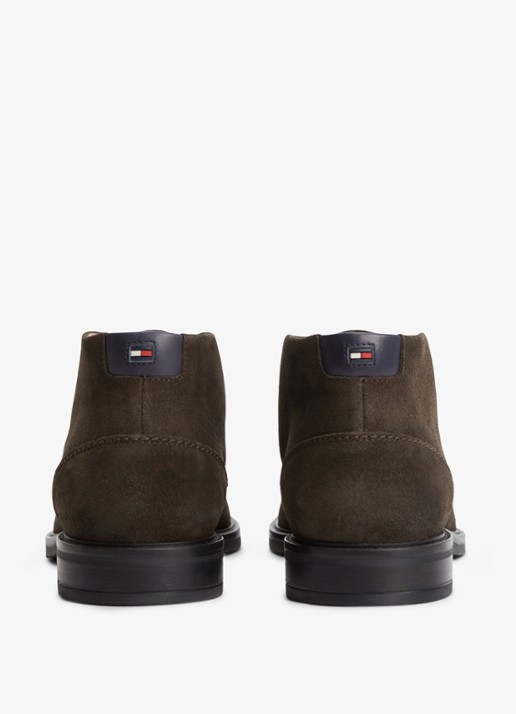 Tommy Hilfiger Veterschoen van suède - detail 5 donkerbruin