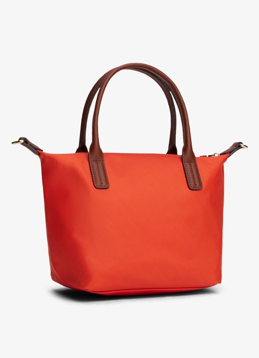 Tommy Hilfiger Webbing Crossbody Tote Bag - achterkant 5 oranjerood