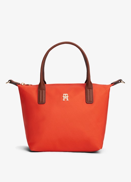 Tommy Hilfiger Webbing Crossbody Tote Bag - voorkant oranjerood