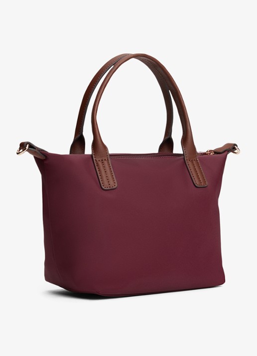 Tommy Hilfiger Webbing Crossbody Tote Bag - achterkant 5 bordeauxrood