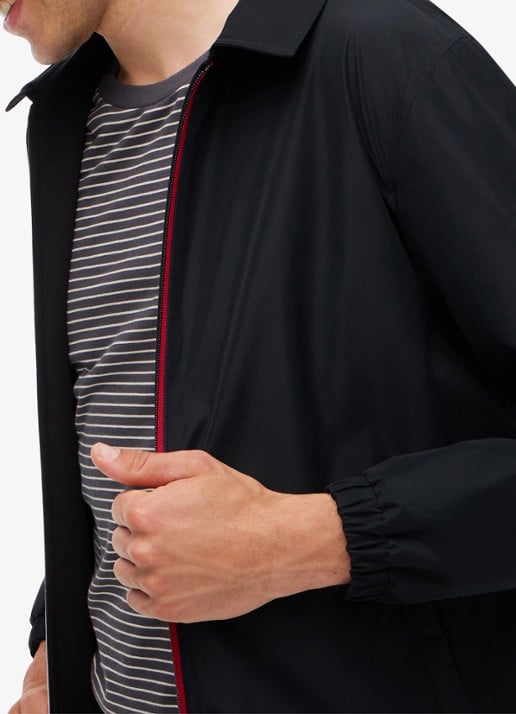 Tommy Hilfiger Windjack met logo - detail 6 zwart