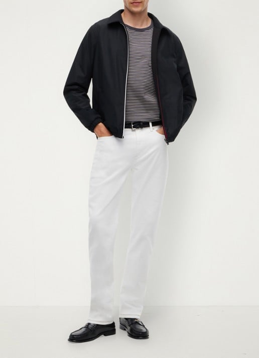 Tommy Hilfiger Windjack met logo - voorkant 2 zwart