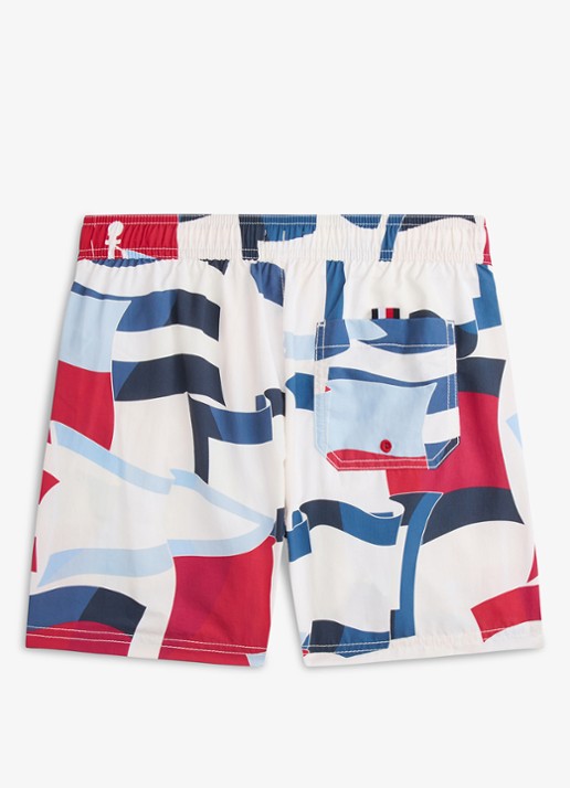 Tommy Hilfiger Zwemshorts met grafische print - achterkant multicolor