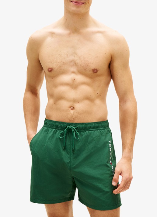 Tommy Hilfiger Zwemshorts met logo - detail 4 groen