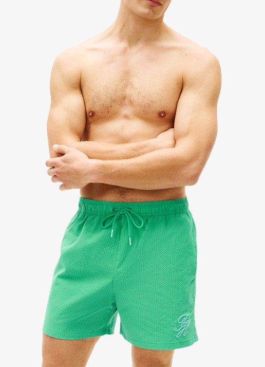 Tommy Hilfiger Zwemshorts met logo - detail 3 groen
