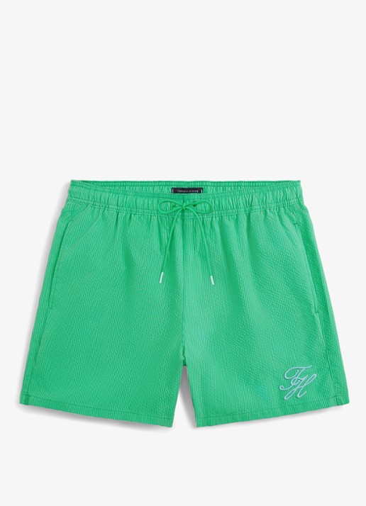 Tommy Hilfiger Zwemshorts met logo - voorkant groen