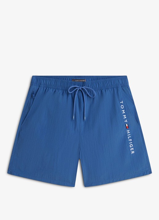 Tommy Hilfiger Zwemshorts met logo - voorkant blauw