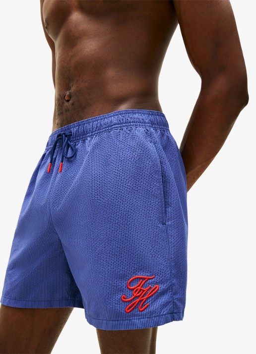 Tommy Hilfiger Zwemshorts met logo - detail 5 donkerblauw