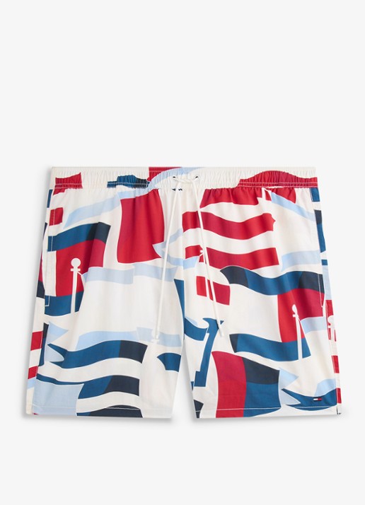 Tommy Hilfiger Zwemshorts met print - voorkant rood