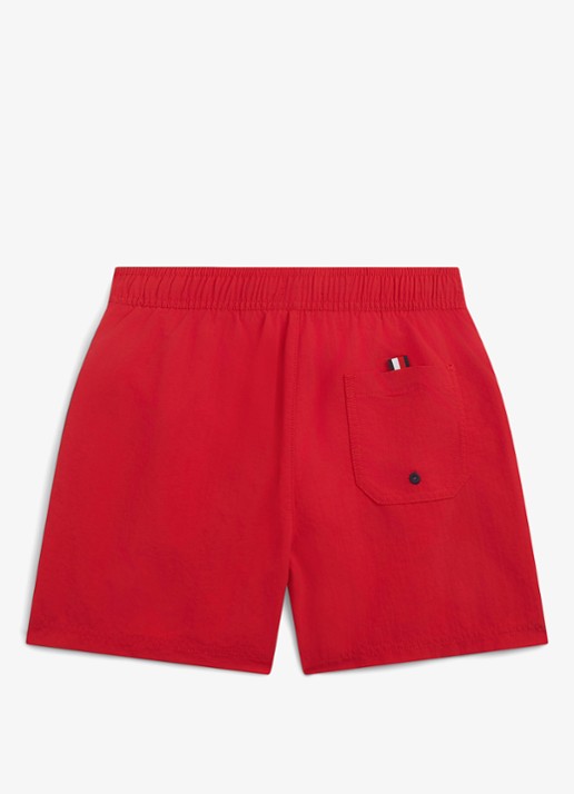 Tommy Hilfiger Zwemshorts met steekzakken en logo - achterkant rood