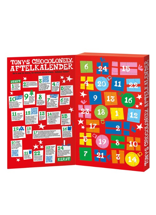 Tony's Chocolonely Kerst chocolade adventskalender 24 stuks - voorkant 2 undefined