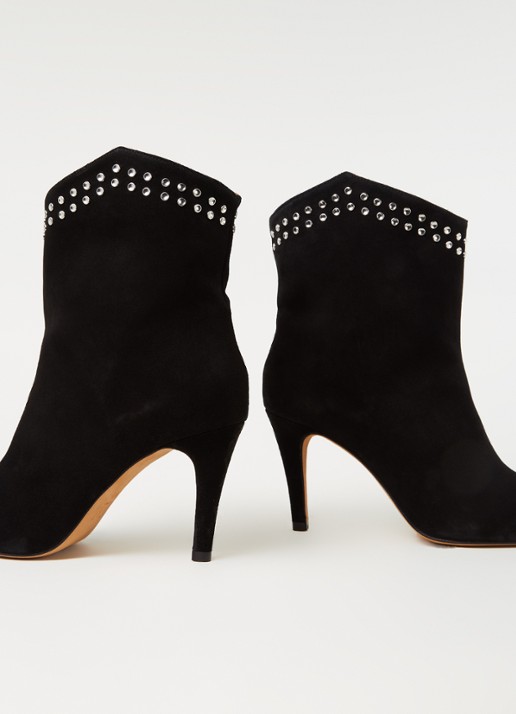 Toral Laars van leer met studs - detail 4 zwart