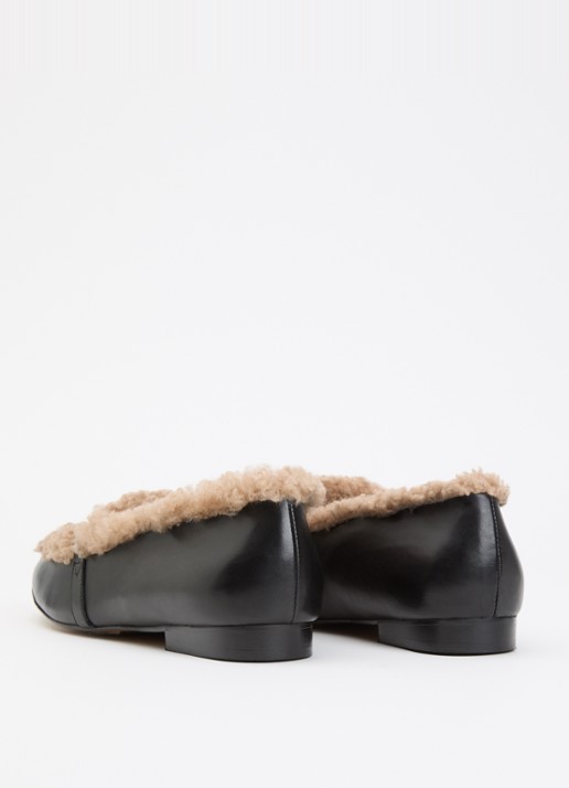Toral Lily loafer van leer - achterkant zwart