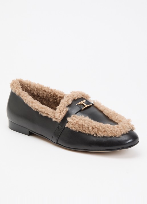 Toral Lily loafer van leer - voorkant 2 zwart