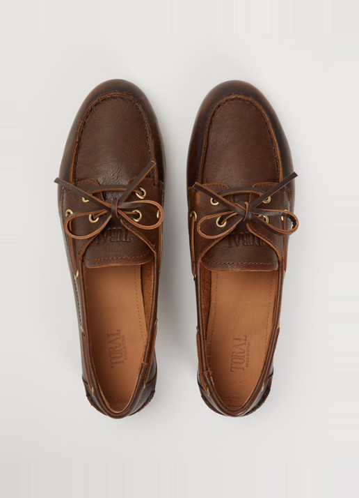 Toral Nahua bootschoen van leer - detail 3 donkerbruin