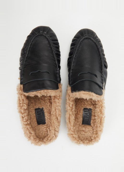 Toral Piper Winter loafer van leer  - detail 4 zwart