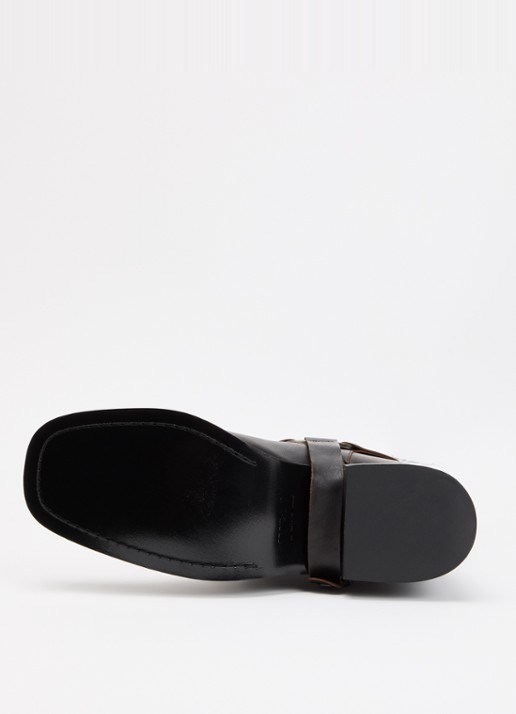 Toral Ronnie Laura biker boot van leer - detail 3 donkerbruin