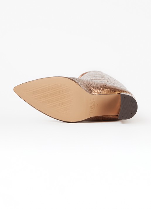 Toral Sofia laars van leer met metallic finish  - detail 3 brons