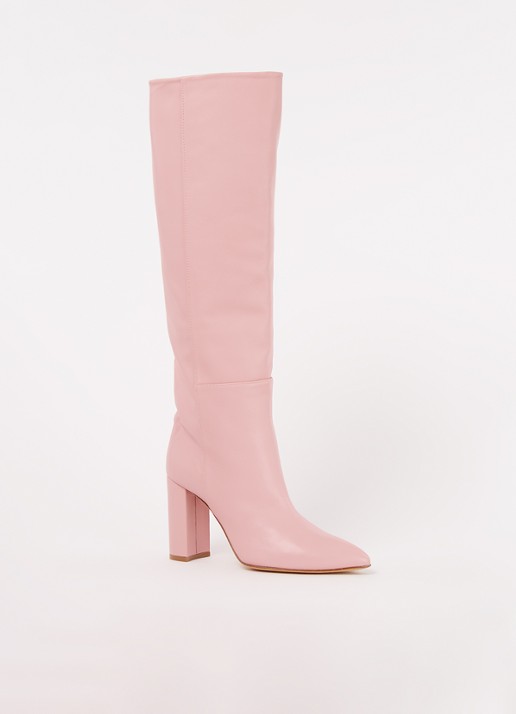 Toral Sofia laars van leer - voorkant roze