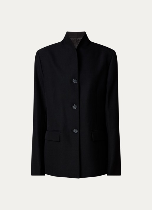 TOTEME Blazer in wolblend met klepzakken - voorkant zwart