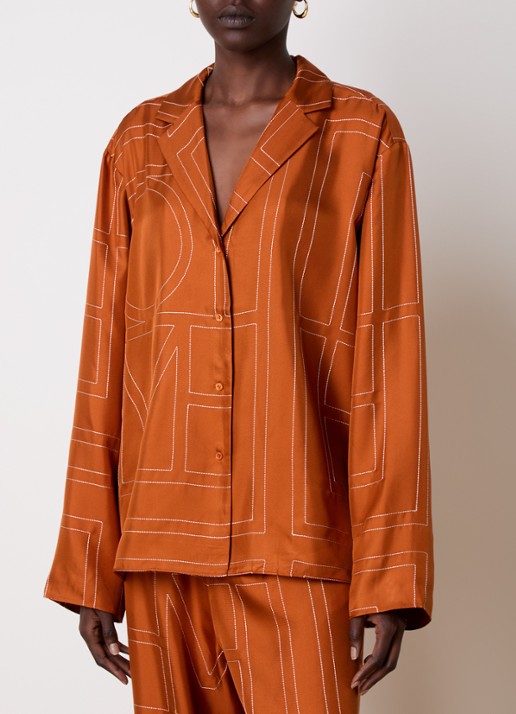 TOTEME Blouse van zijde met logoborduring