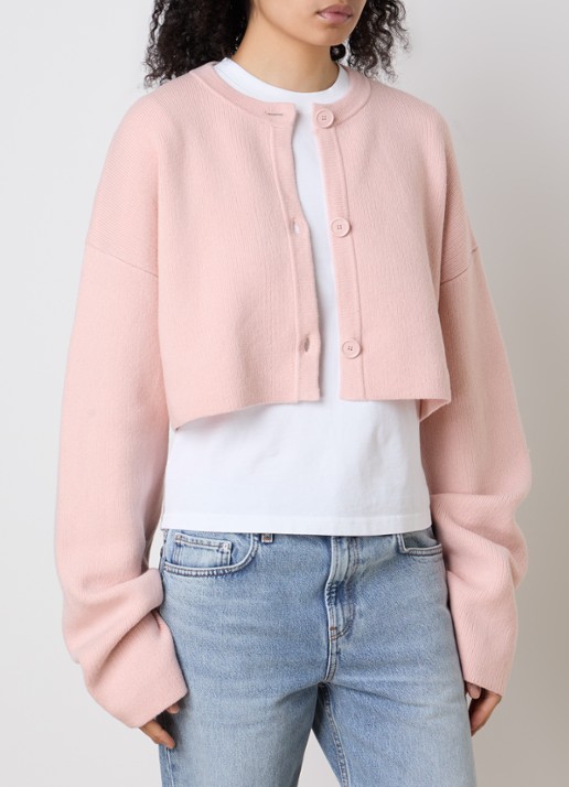 TOTEME Cropped fijngebreid vest met ronde hals