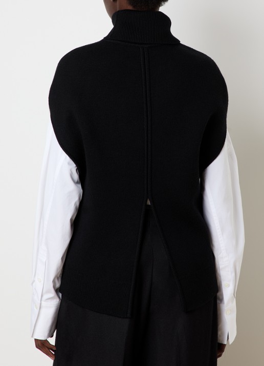 TOTEME Gilet in wolblend met split - achterkant 3 zwart