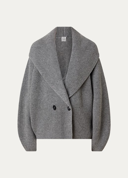 TOTEME Grofgebreid vest in wolblend