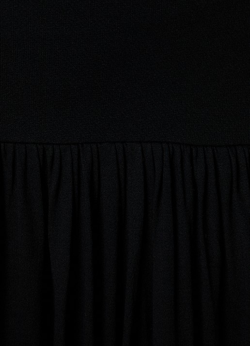 TOTEME High waist midi rok met plooien - detail 5 zwart