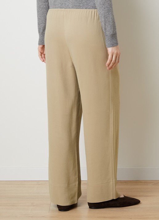 TOTEME Mid waist straight fit loungebroek met steekzakken - achterkant 3 zand
