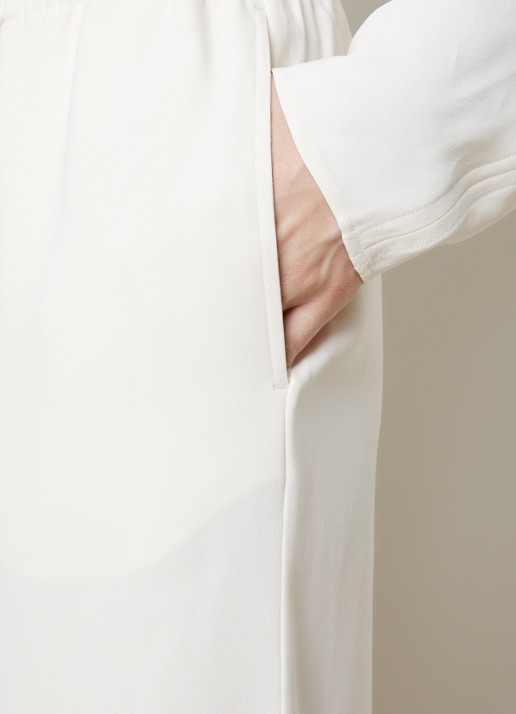 TOTEME Mid waist straight fit loungebroek met steekzakken - detail 2 gebroken wit