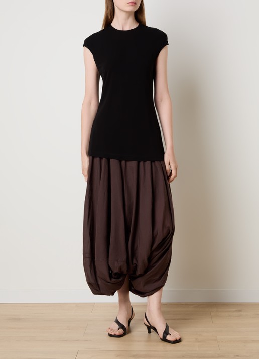 TOTEME Mouwloze top met stretch - voorkant 4 zwart