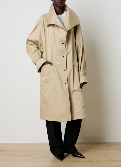 TOTEME Oversized trenchcoat met klepzakken en opstaande kraag