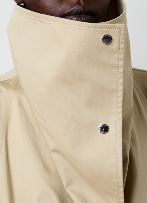 TOTEME Oversized trenchcoat met klepzakken en opstaande kraag - detail 3 beige