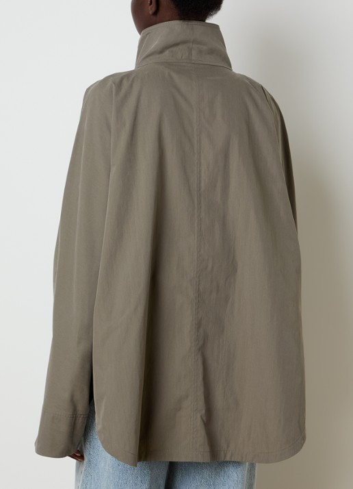 TOTEME Oversized windjack met steekzakken - achterkant 3 bronsgroen