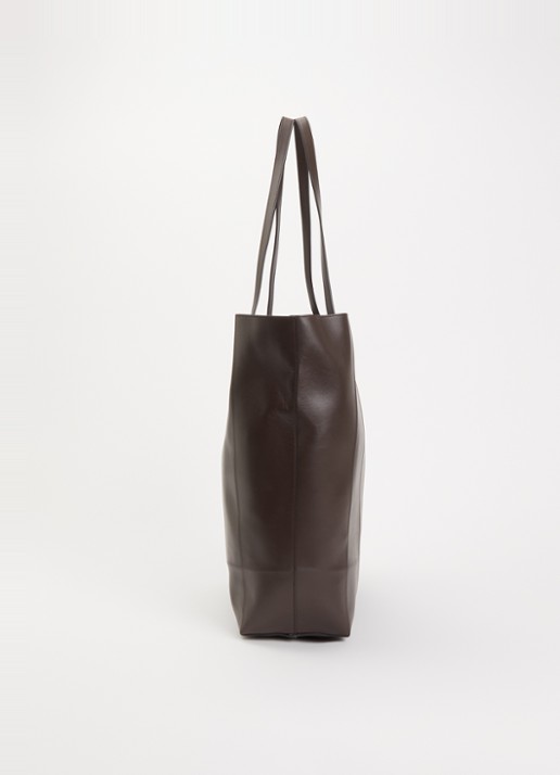 TOTEME Roam shopper van leer - detail 2 donkerbruin