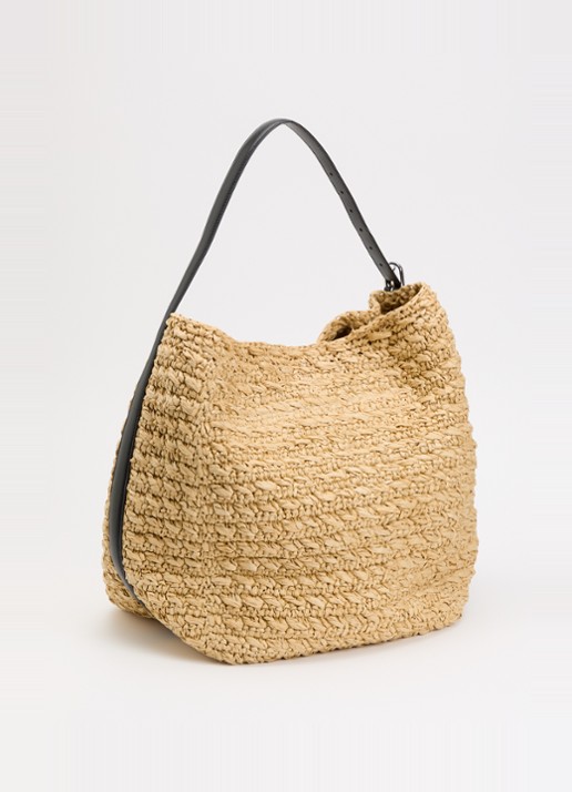 TOTEME Shopper met details van leer - achterkant 5 beige