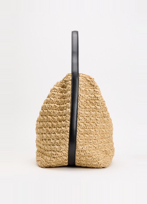 TOTEME Shopper met details van leer - detail 2 beige